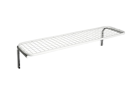 Classic sko L=1000 mm vit/krom skohylla enkel omonterad