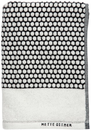 Grid Handduk 50x100 cm Svart/Benvit