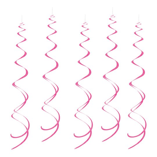 Rosa Swirls Hängande Dekoration - 8-pack