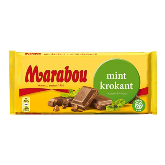 Marabou Mintkrokant Chokladkaka - 200 gram