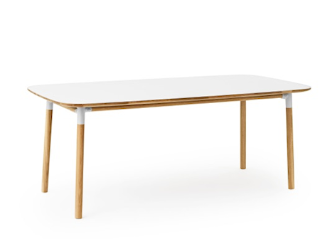 Form Bord Vit/Ek 95x200 cm