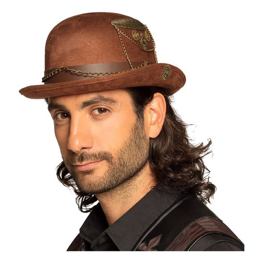 Bowlerhatt Steampunk Brun - One size