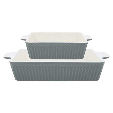 Alice Ugnsformar Small Set om 2 Stone Grey