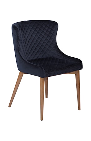 Stol Vetro Velour - Meteorite Svart