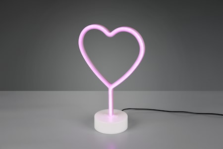 Heart LED Bordslampa Vit