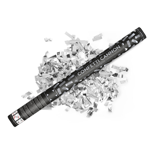 Konfettikanon Metallic Silver - 40 cm