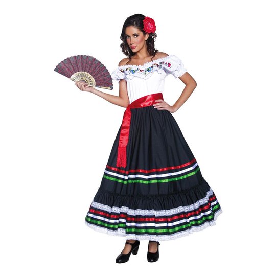 Traditionell Mexikansk Tjej Maskeraddräkt - Small