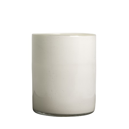 Vas/Ljuslykta Calore Vit h: 24 cm