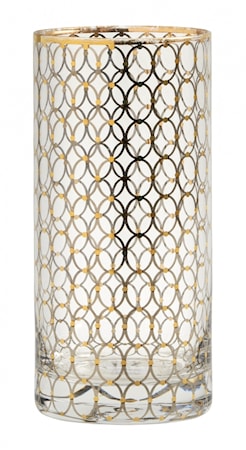 Dricksglas Tall Gold pattern 15cm