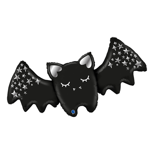 Folieballong Glittrig Fladdermus Halloween - 109 cm