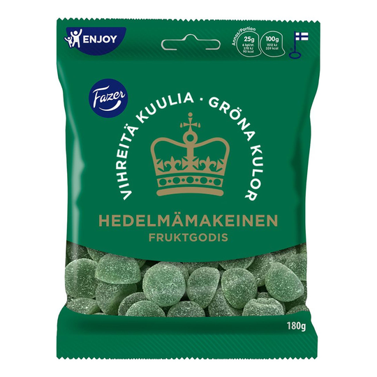 Fazer Gröna Kulor i Påse - 180 gram