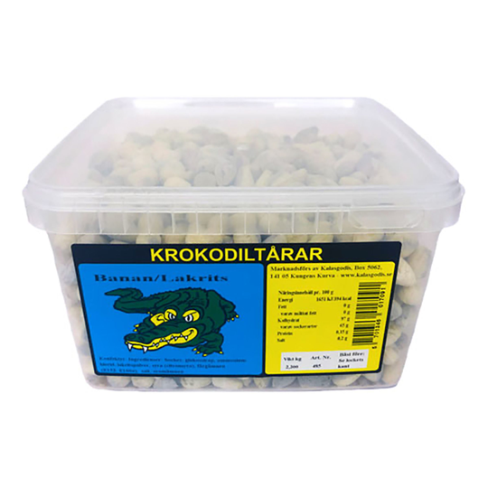Krokodiltårar Banan/Lakrits Storpack - 2,3 kg