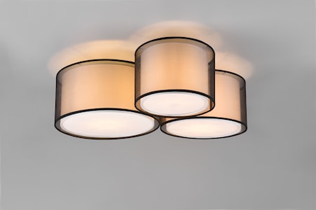 Burton Plafond 3L E27 Svart