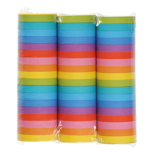 Serpentiner Regnbågsfärgade - 3-pack