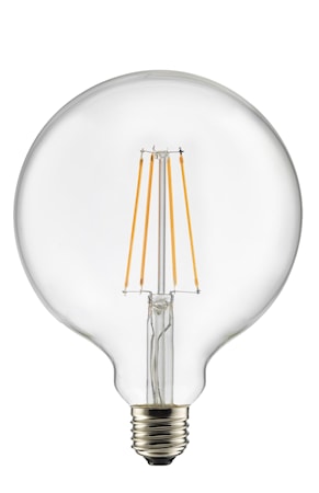 E27 LED 3-steg dimbar Glob 125 Klar 7W