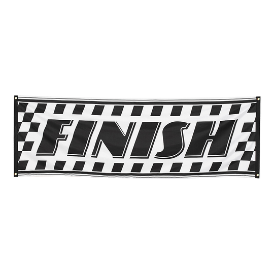 Svart/Vit Finish Flagga