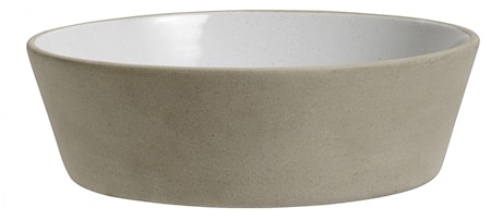 Skål Stengods Beige/Vit Large