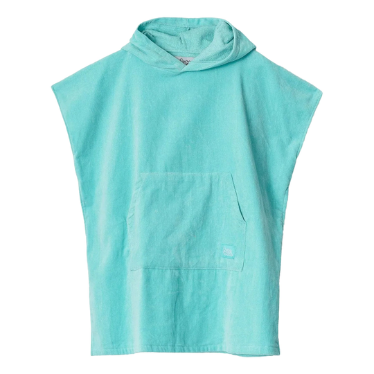 Handduks Poncho för Barn Korallblå - Small/Medium