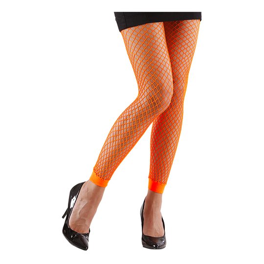 Fisknätsleggings Neonorange - One size