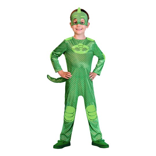 Pyjamashjältarna Gecko Barn Maskeraddräkt - X-Small