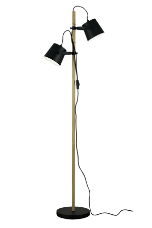 Espresso Golvlampa. Svart/Trä IP20