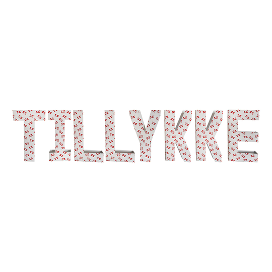 Bokstäver i Papp Tillykke