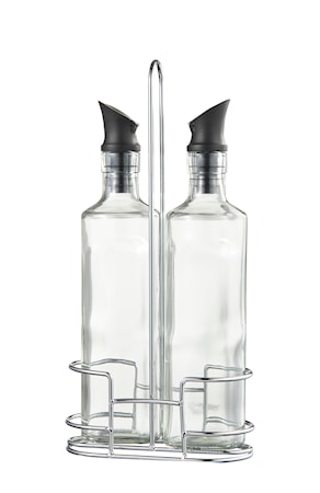 Olive Olja vinäger set 35 cl silikon rostfritt 2st 26,6,6 cm ställning