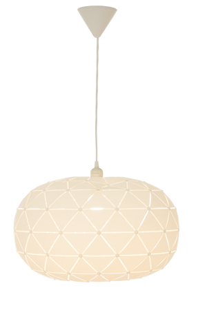 Lattice Taklampa 50Cm Vit Textil IP20