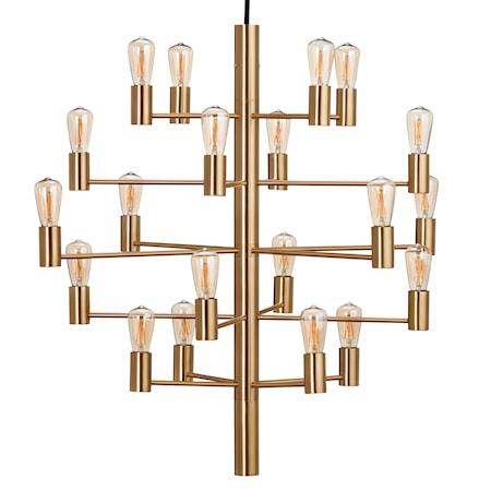 Manola 20 Kronor Satin Mässing Matt E14 Dimbar LED