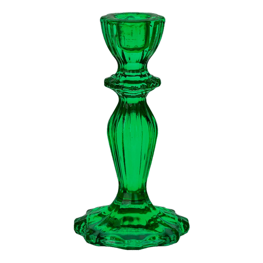 Grön Ljusstake i Glas