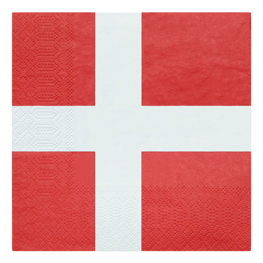 Servetter Danska Flaggan - 20-pack