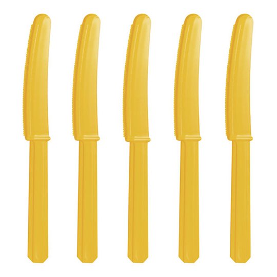 Plastknivar Gula - 20-pack