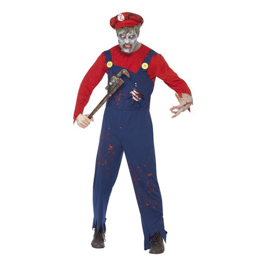 Zombie Rörmokare Maskeraddräkt - Medium