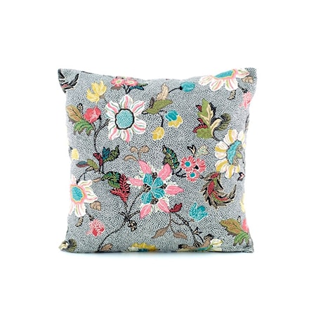 Kuddfodral Flower Linen 50x50 - Grå