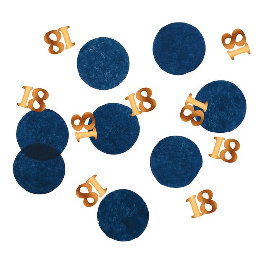 Bordskonfetti Happy 18th True Blue - 25 gram