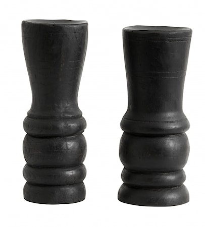 Wooden Ljusstake Svart