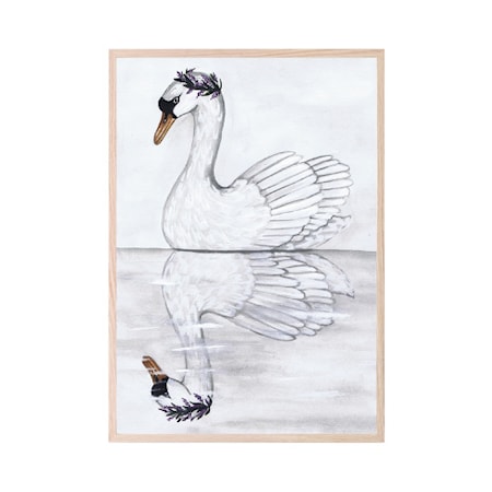 Poster Swan Reflection 21x30cm