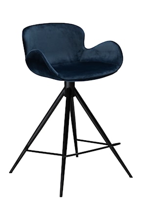 Barstol Gaia 87 cm Velour - Midnight Blå