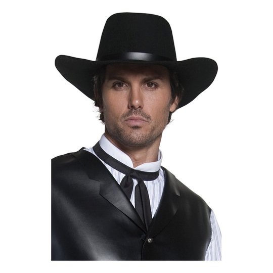 Revolverman Svart Cowboyhatt - One size