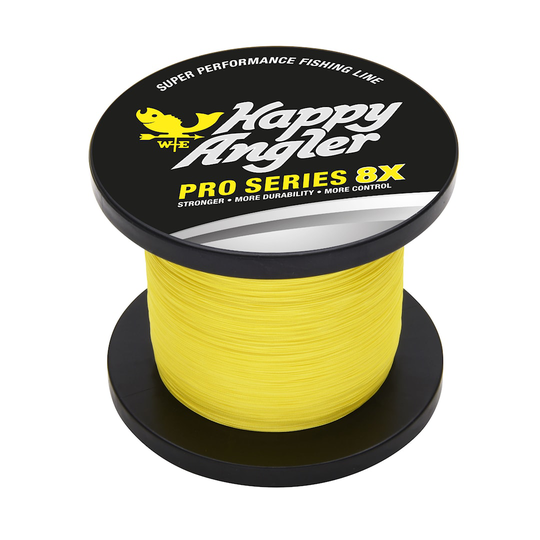 Happy Angler Pro Series 8X 1000 m gul flätlina 0,37mm