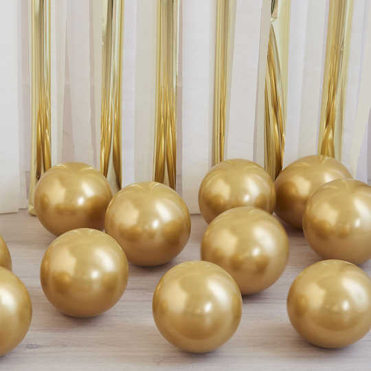 Miniballonger Guld Chrome