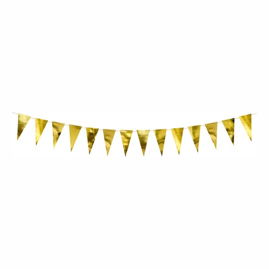 Vimpelgirlang Guld Metallic - 215 cm