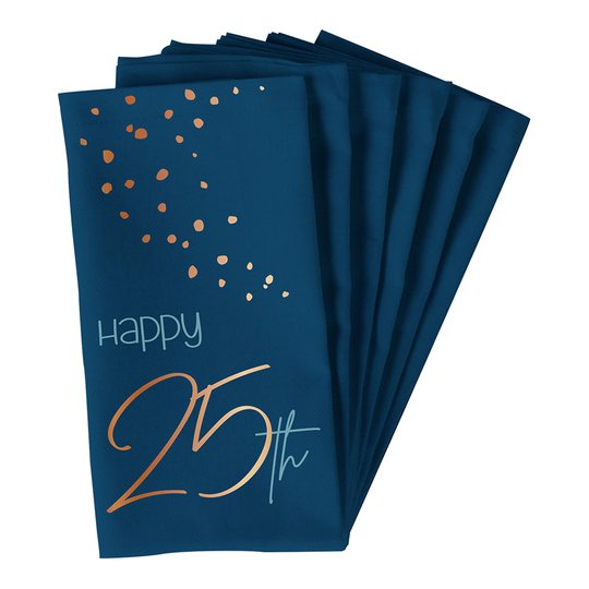 Servetter Happy 25th True Blue - 10-pack