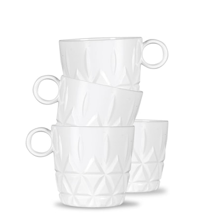 Picknick Kaffekopp 4-Pack Vit