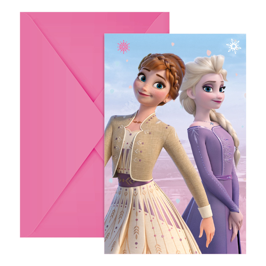 Inbjudningskort Frost/Frozen 2 - 6-pack