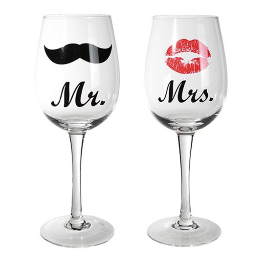 Vinglas Mr & Mrs - 2-pack