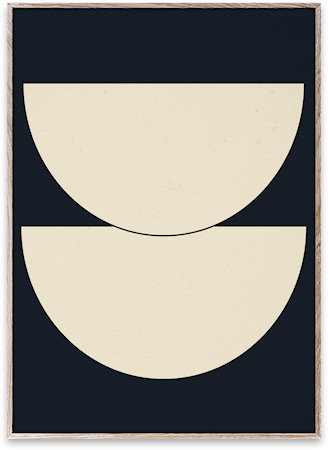 Half Circles I Blue Poster 50x70 cm