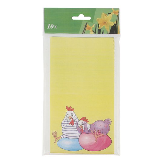 Kalaspåsar Gula Påsk - 10-pack