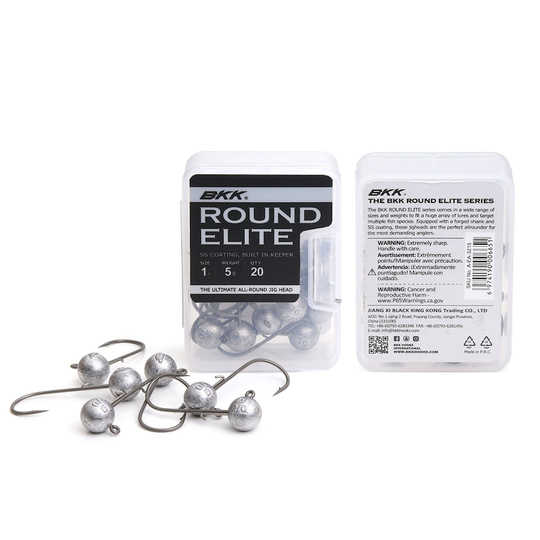 BKK Round Elite Classic 10 g jiggskalle 20 st/pkt #2/0