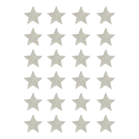 Julstickers Glittriga Stjärnor Silver